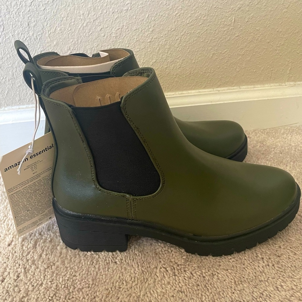 Olive Green Booties
